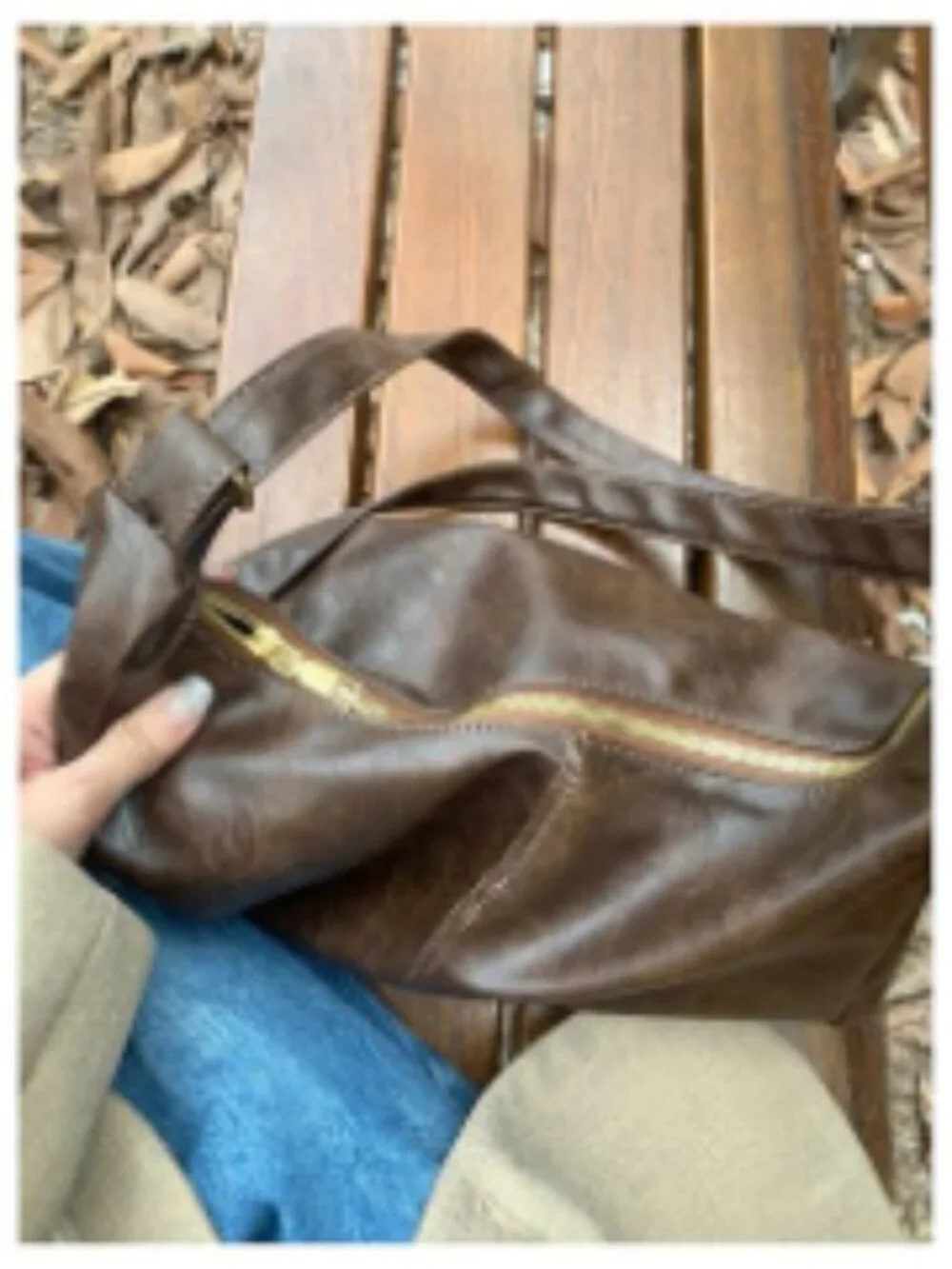 PU Leather Soft Slouchy Hobo Bag Crossbody with Zipper